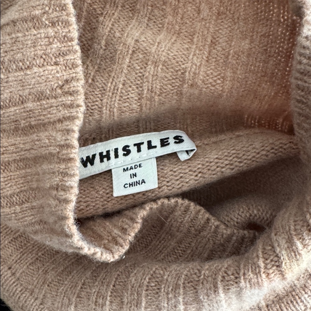 Whistles Colour Block Funnel Neck Knit in the black and beige colorway - Picture 7 of 9